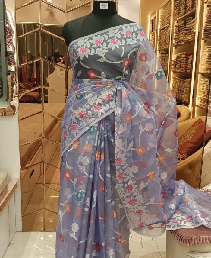Moini Fabrics - Banarasi Muslin Saree.