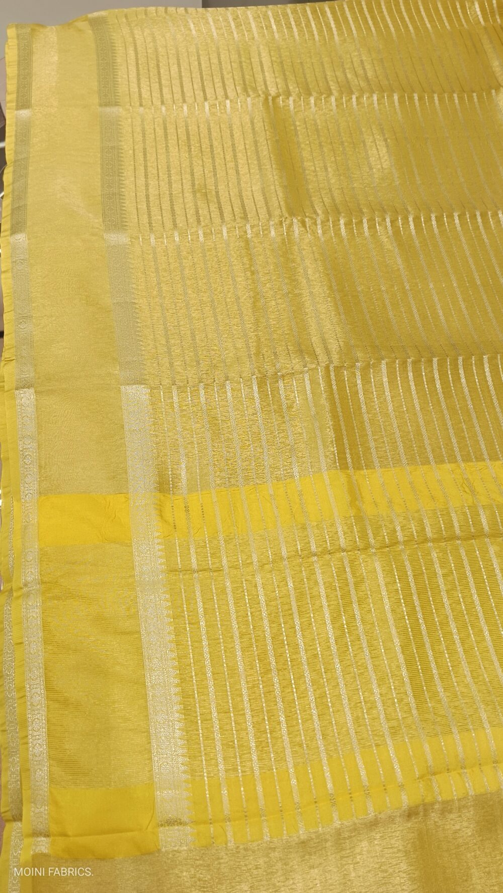 Banarasi Tissue Plain Border Saree. - Image 5