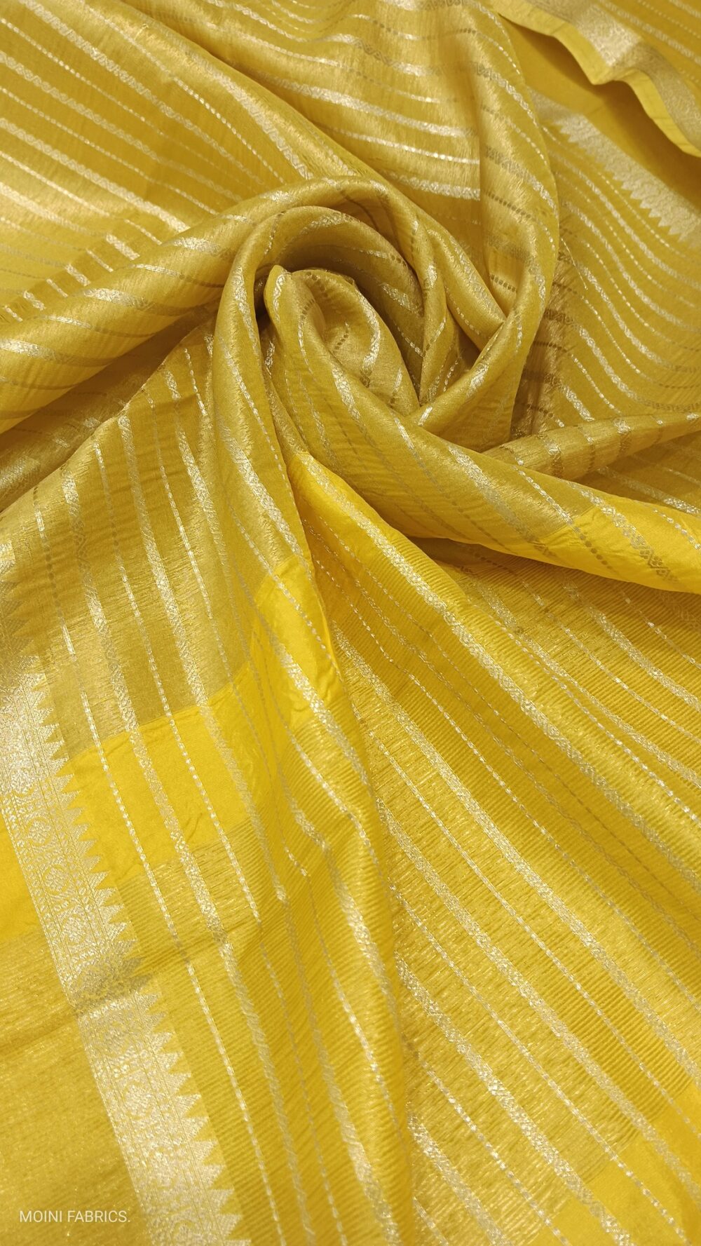Banarasi Tissue Plain Border Saree. - Image 4