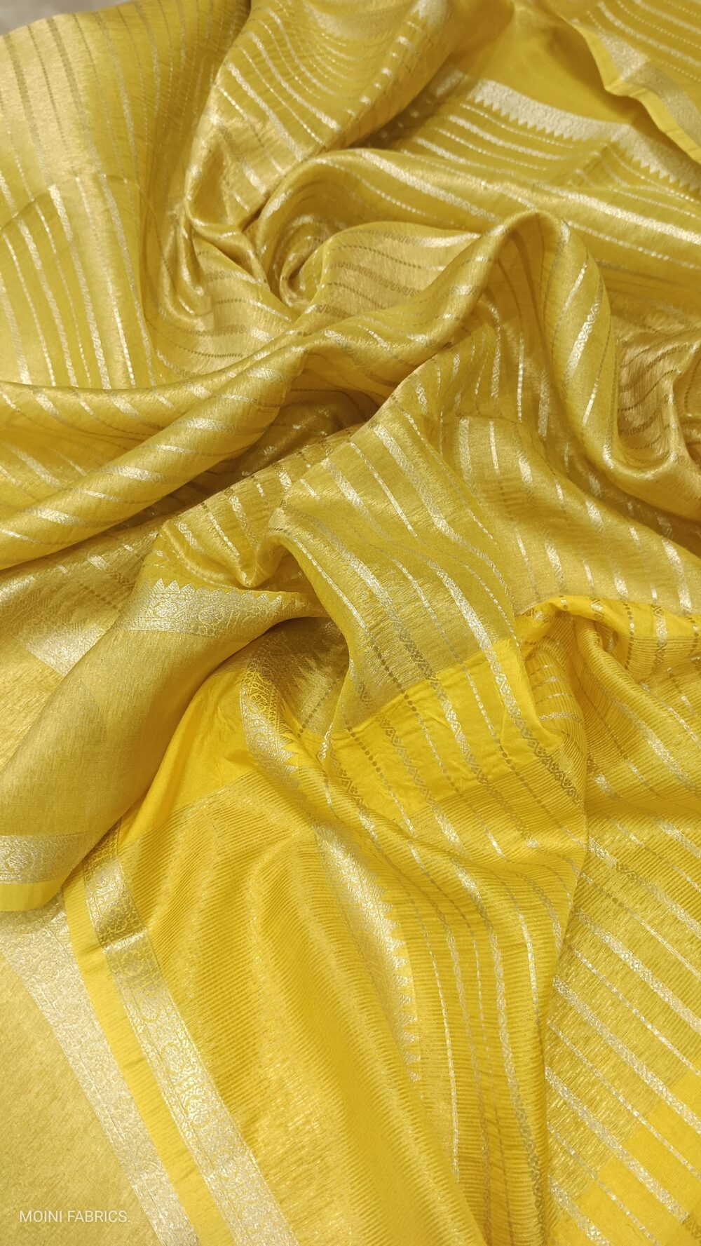 Banarasi Tissue Plain Border Saree. - Image 3
