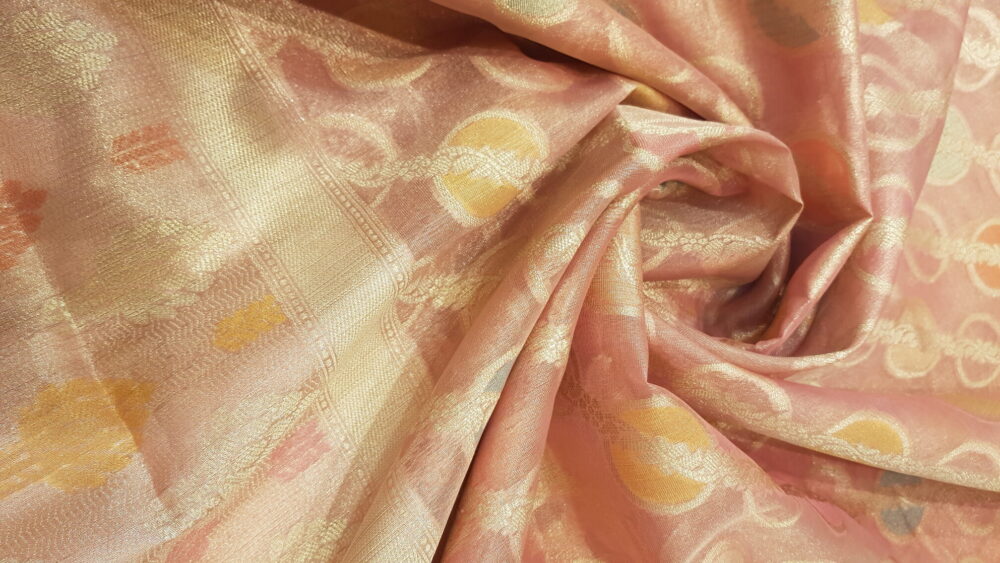 MOINI FABRICS - Banarasi Meena Kora Jaal Saree. - Image 5