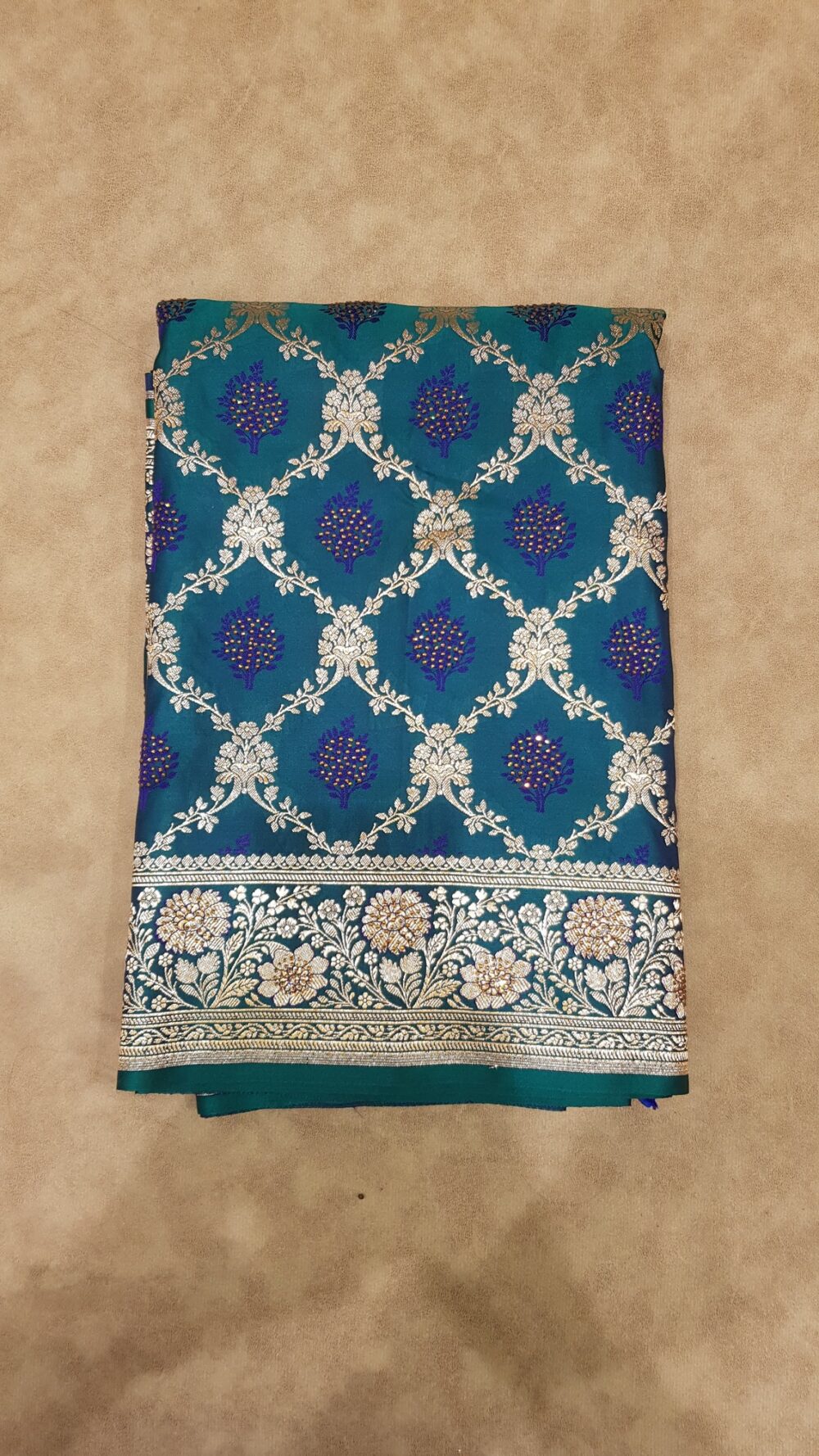 MOINI FABRICS - Banarasi Katan Silk Meena Saree. - Image 6