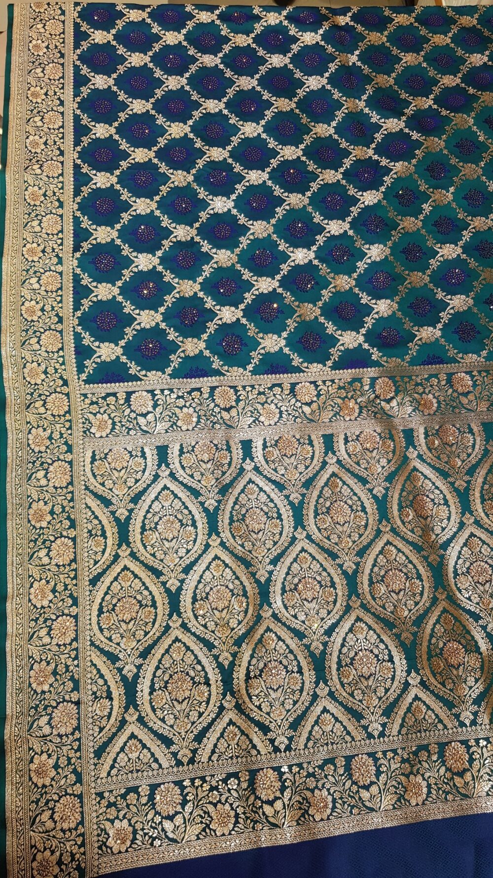 MOINI FABRICS - Banarasi Katan Silk Meena Saree. - Image 5