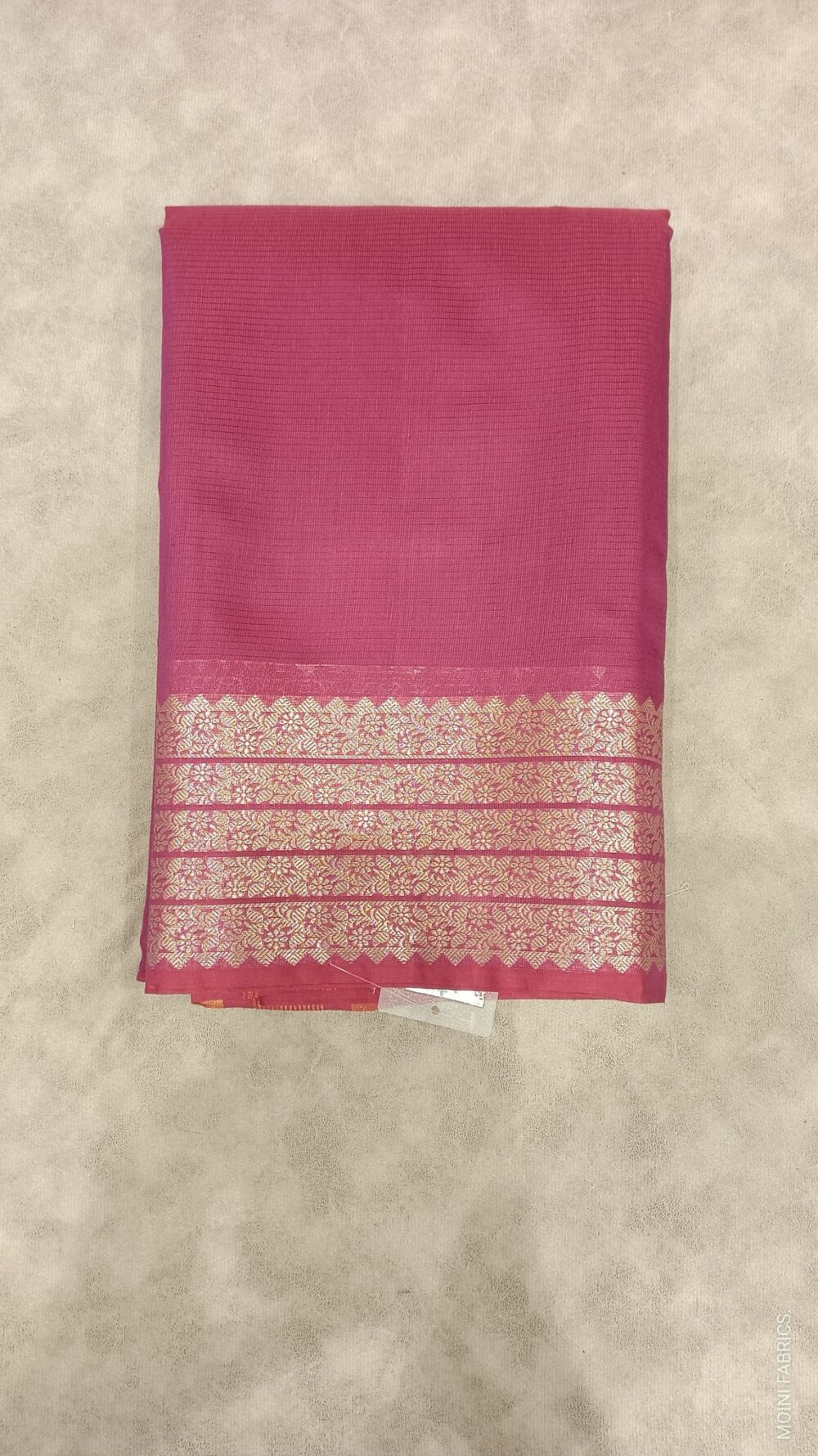 MOINI FABRICS-Banarasi Cotton Aanchal Border Saree - Image 6