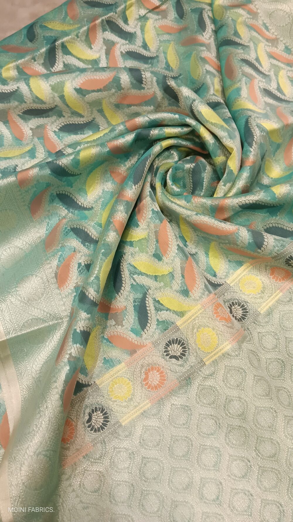 MOINI FABRICS - Banarasi Organza Meena Saree - Image 5