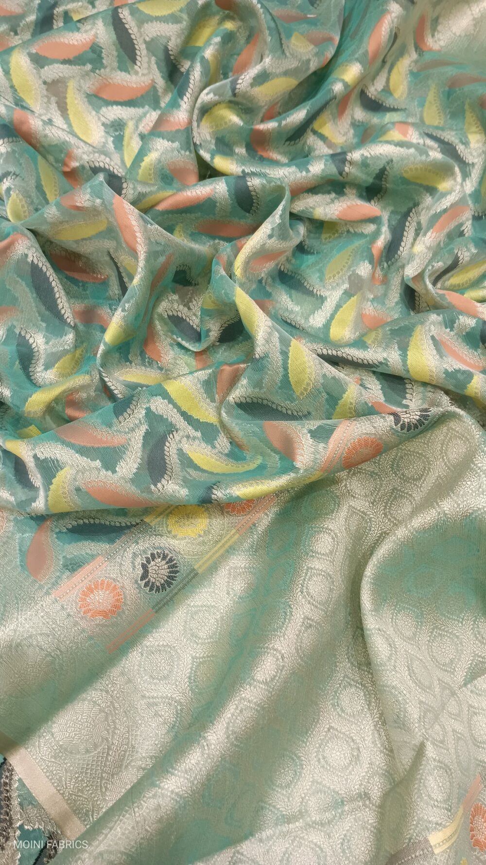 MOINI FABRICS - Banarasi Organza Meena Saree - Image 4