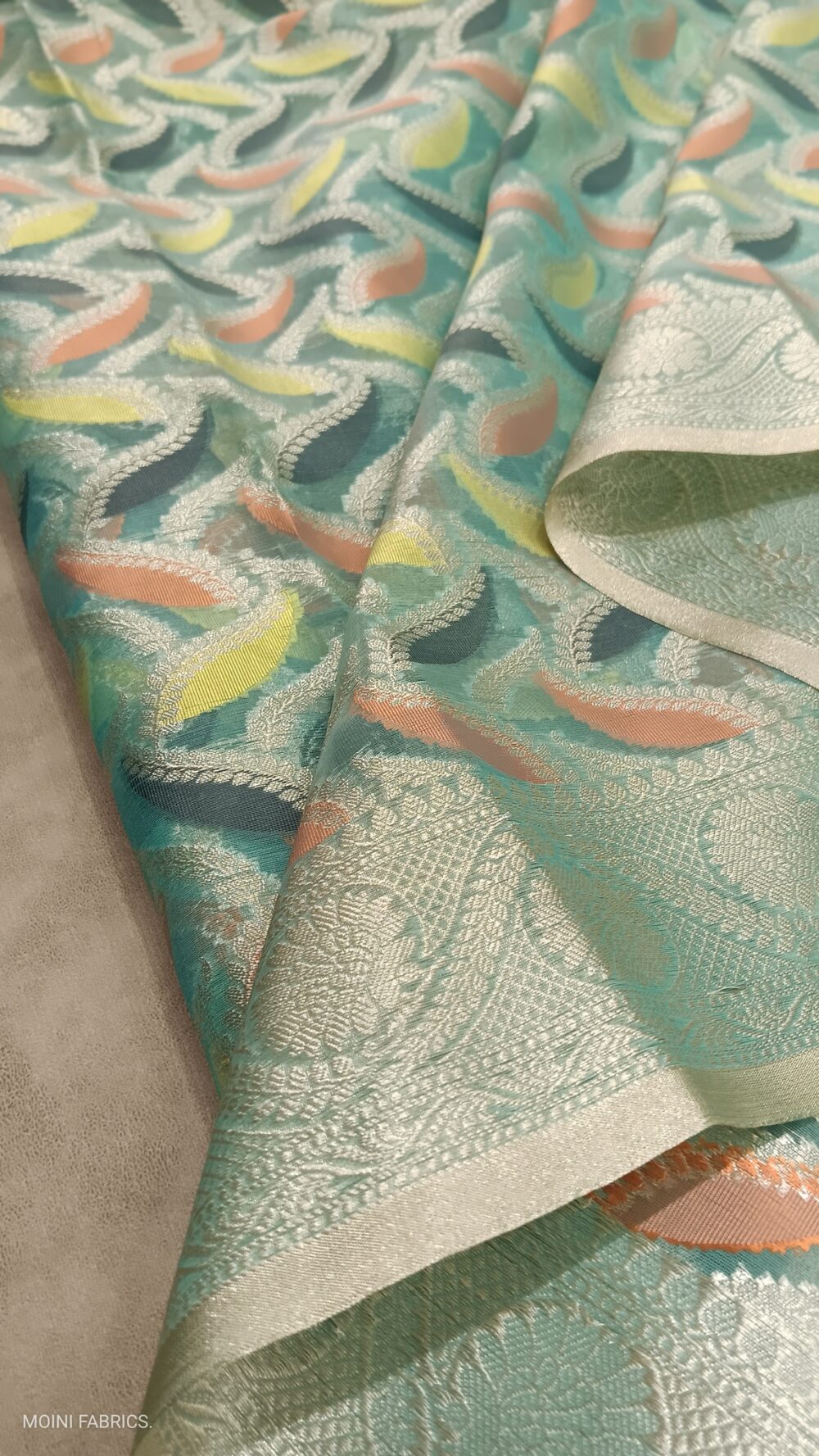 MOINI FABRICS - Banarasi Organza Meena Saree - Image 3