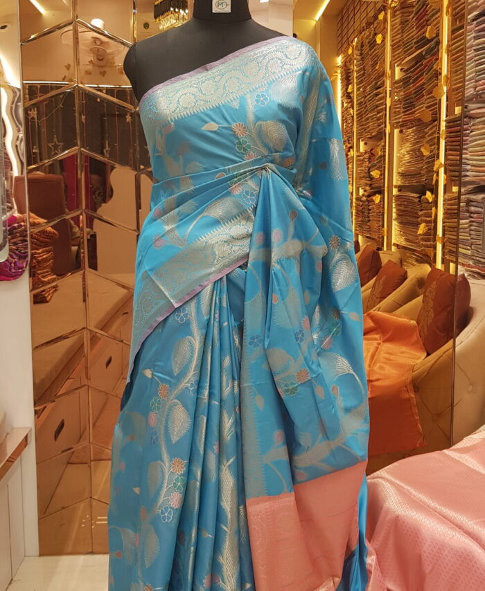 MOINI FABRICS - Banarasi Katan Zari Saree.