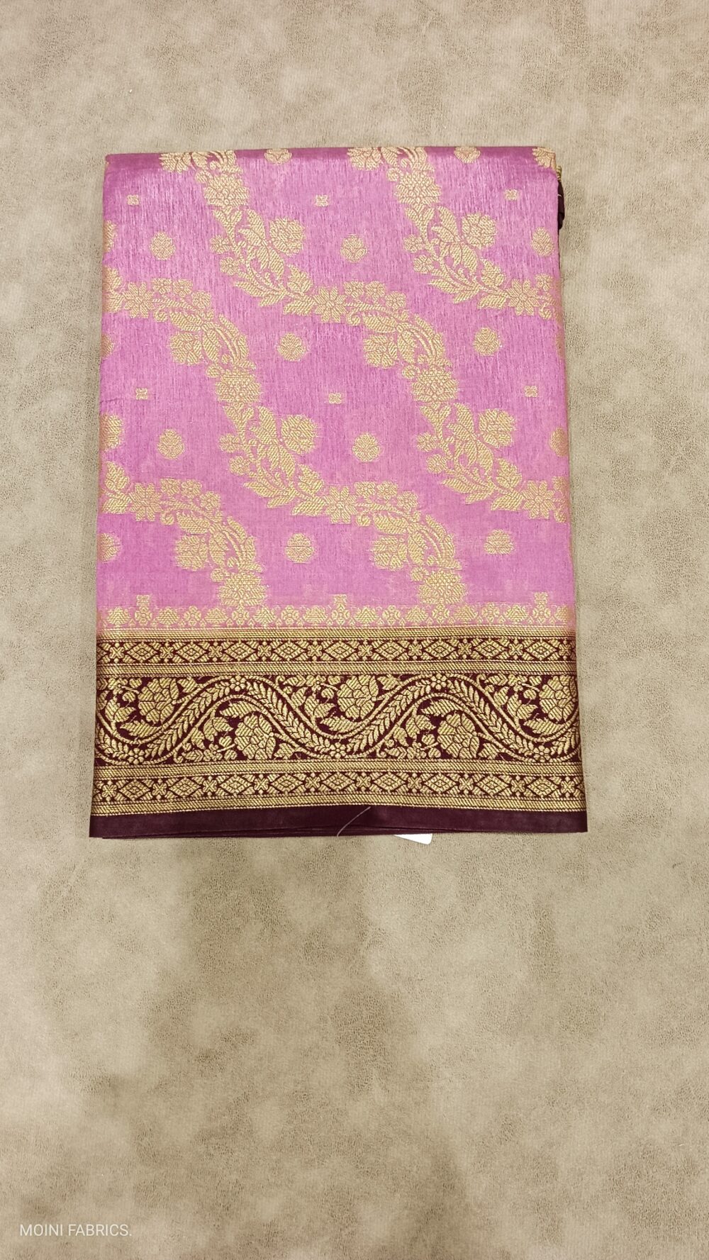 MOINI FABRICS - Banarasi Dupion Contrast Border Saree. - Image 6