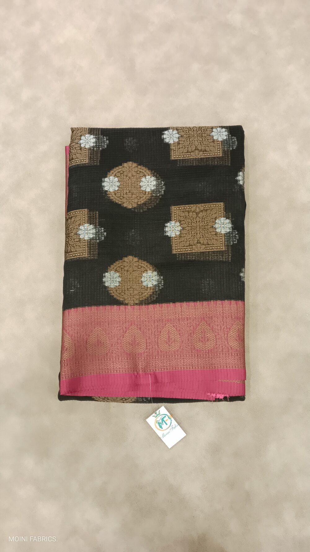 MOINI FABRICS - Banarasi Chiku Kota Check Saree. - Image 5
