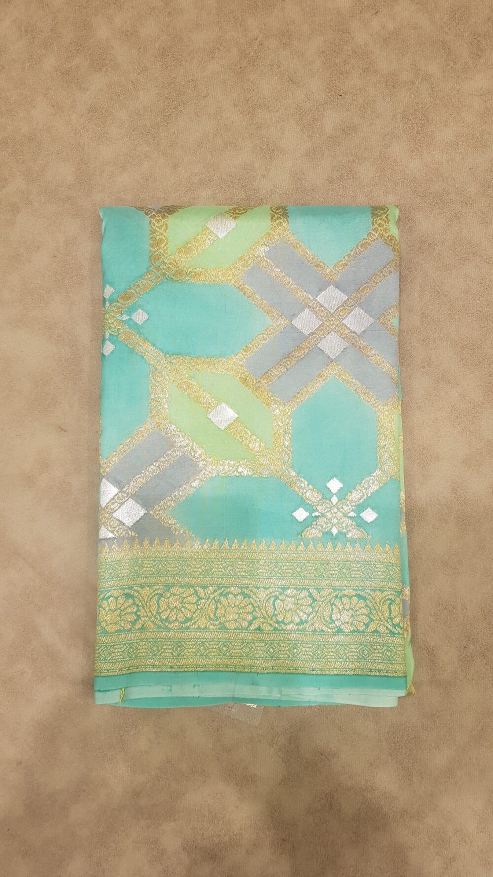 MOINI FABRICS - Banarasi Handloom Khaddi Katan Silk Saree. - Image 5