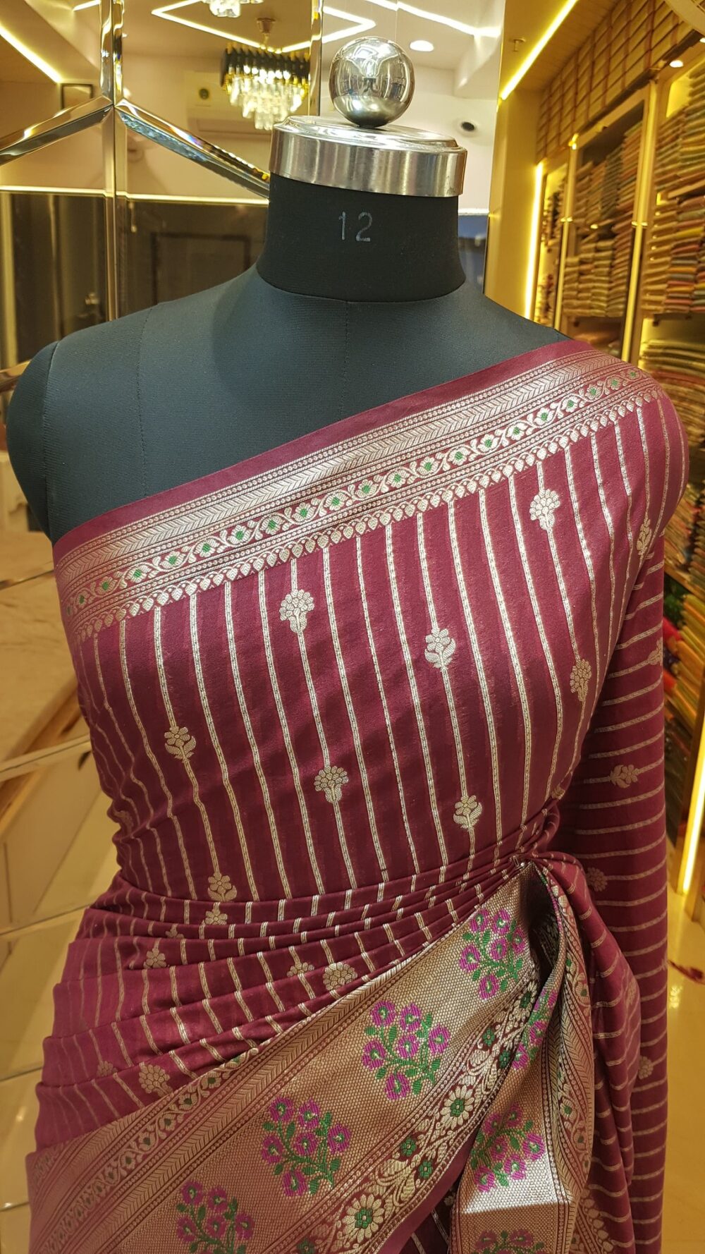 MOINI FABRICS - Banarasi Katan Meena Saree. - Image 2