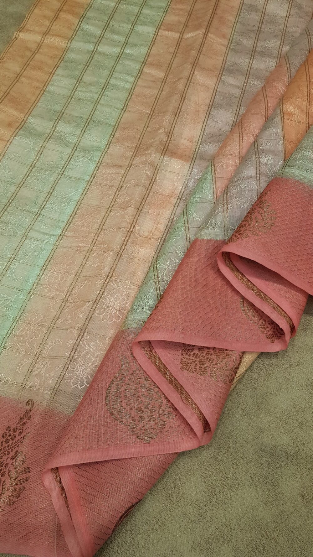 MOINI FABRICS - Banarasi Dupion Rangkat Saree. - Image 3
