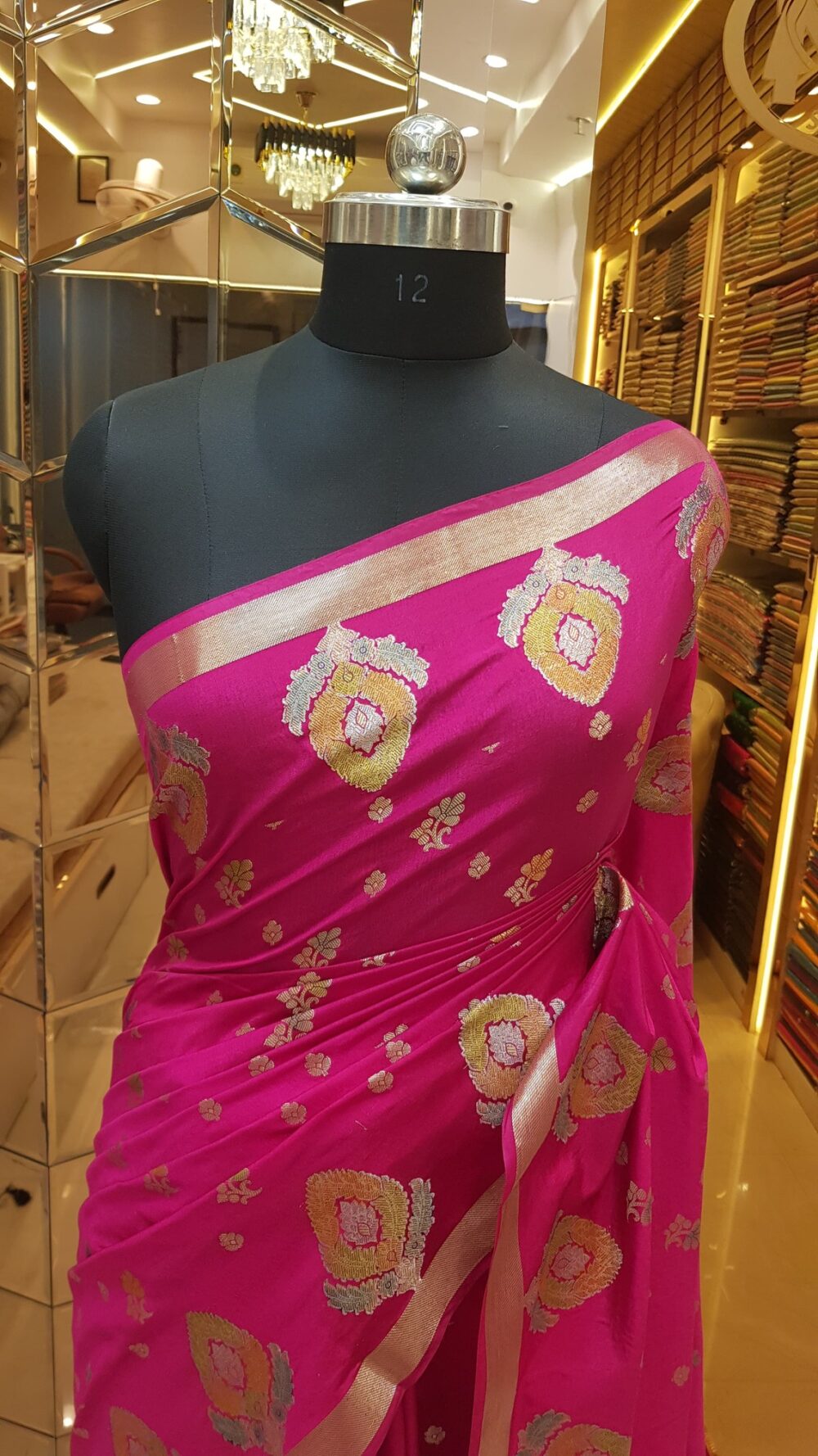 MOINI FABRICS - Banarasi Fancy Dupion Buta Saree. - Image 2
