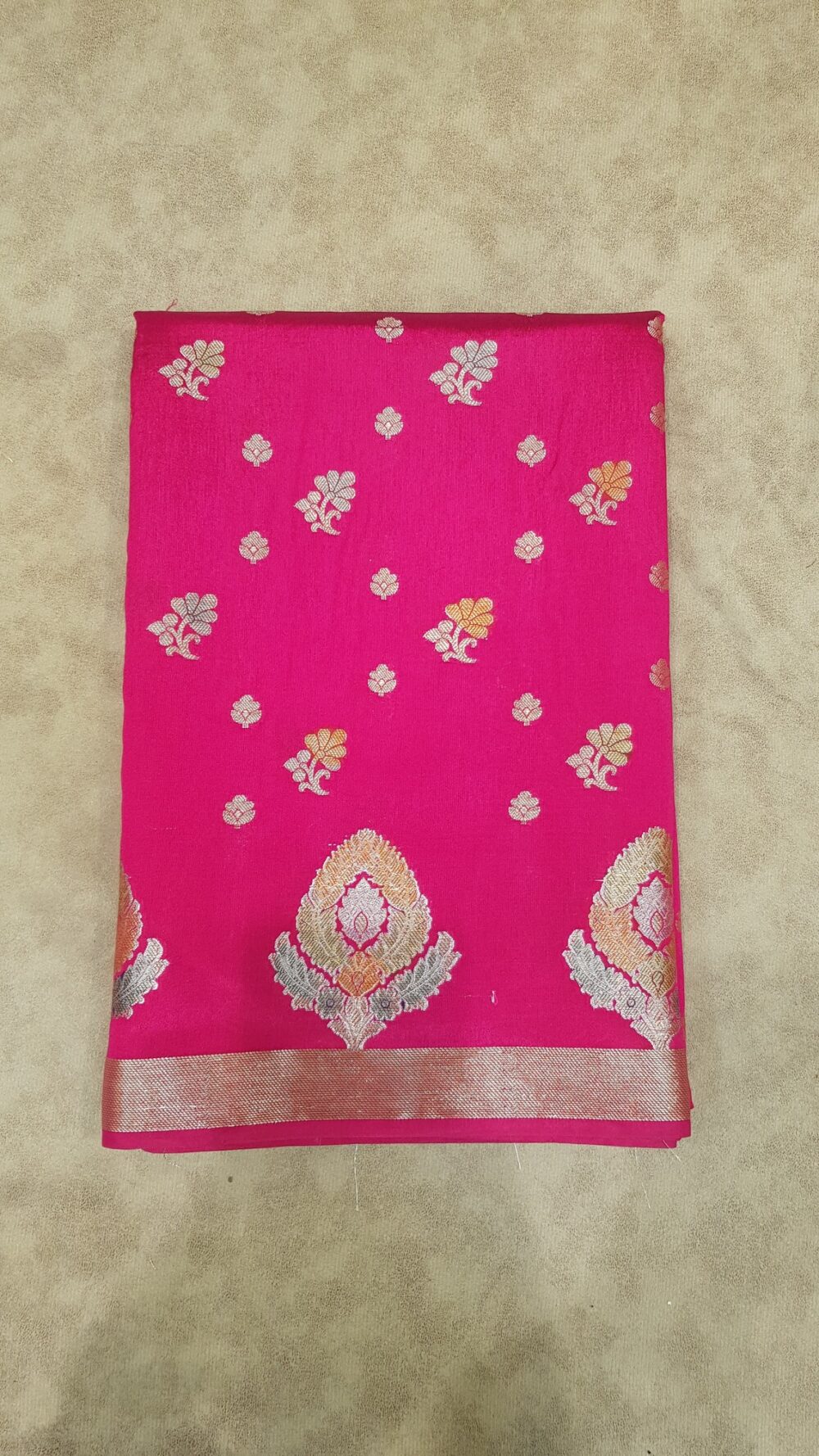 MOINI FABRICS - Banarasi Fancy Dupion Buta Saree. - Image 5