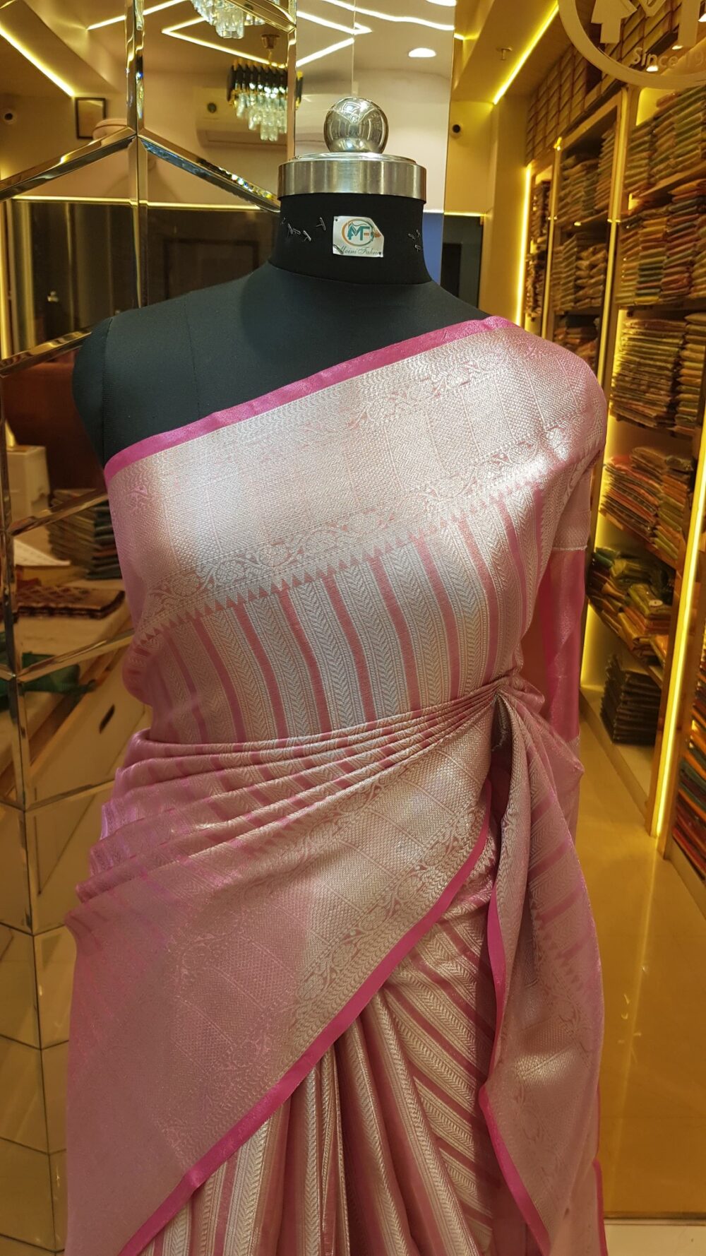 Moini Fabrics - Banarasi Tissue Jyotika Saree. - Image 2