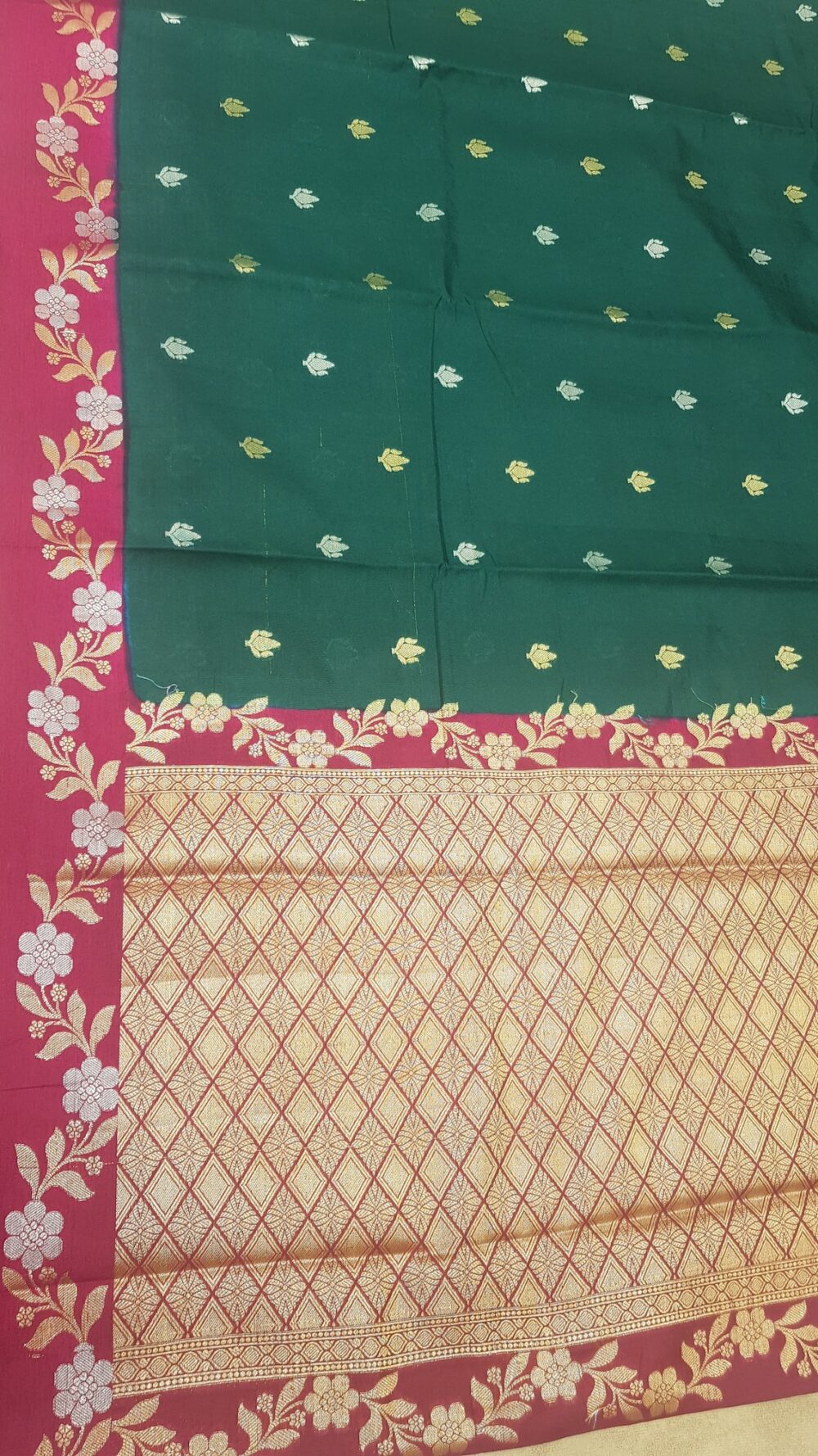 MOINI FABRICS - Banarasi Dupion Contrast Border Saree. - Image 8