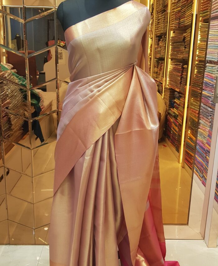 MOINI FABRICS - Banarasi Tissue Tanchoi Saree.