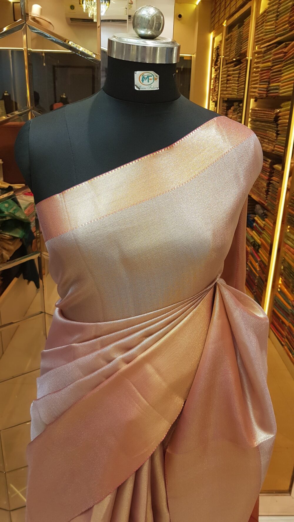 MOINI FABRICS - Banarasi Tissue Tanchoi Saree. - Image 2