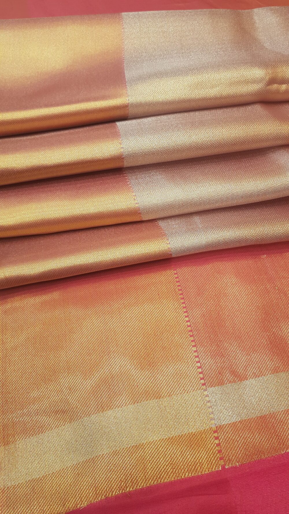 MOINI FABRICS - Banarasi Tissue Tanchoi Saree. - Image 3