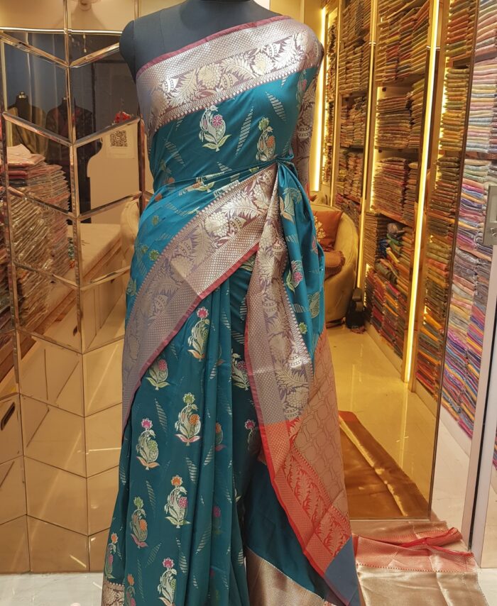 MOINI FABRICS - Banarasi Fancy Katan Silk Saree.