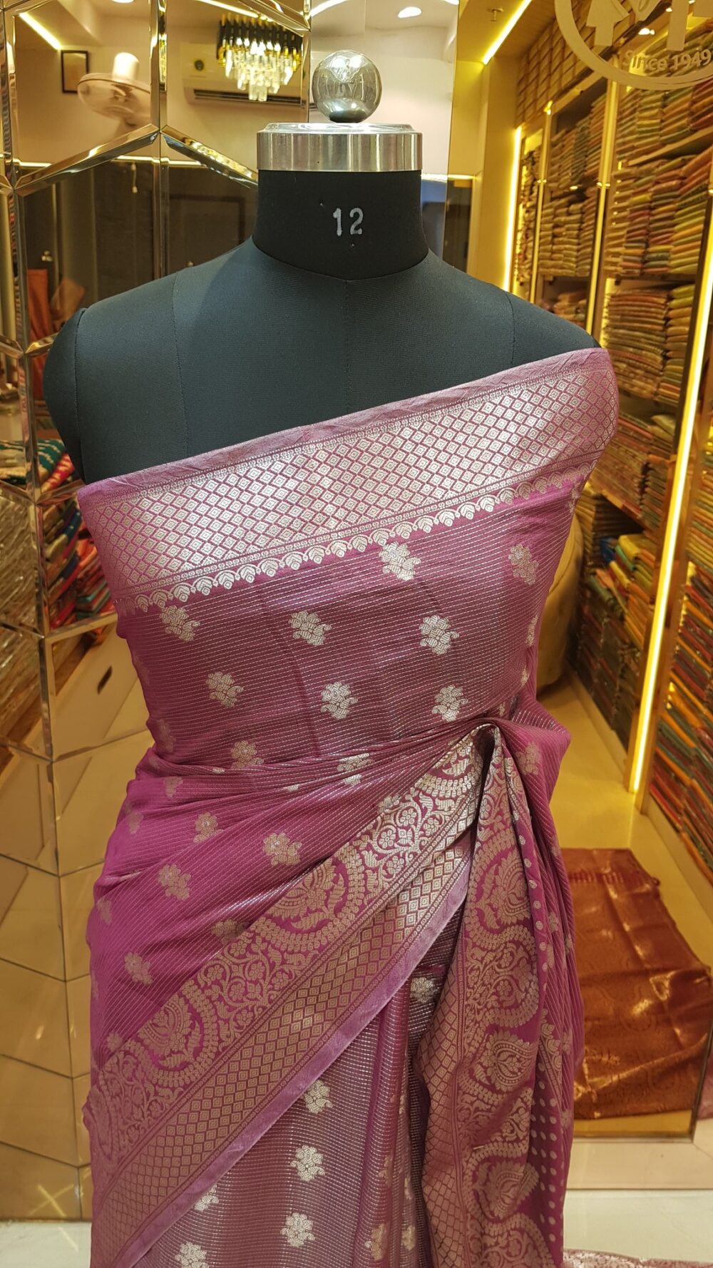MOINI FABRICS - Banarasi Raw Silk Buti Saree. - Image 2