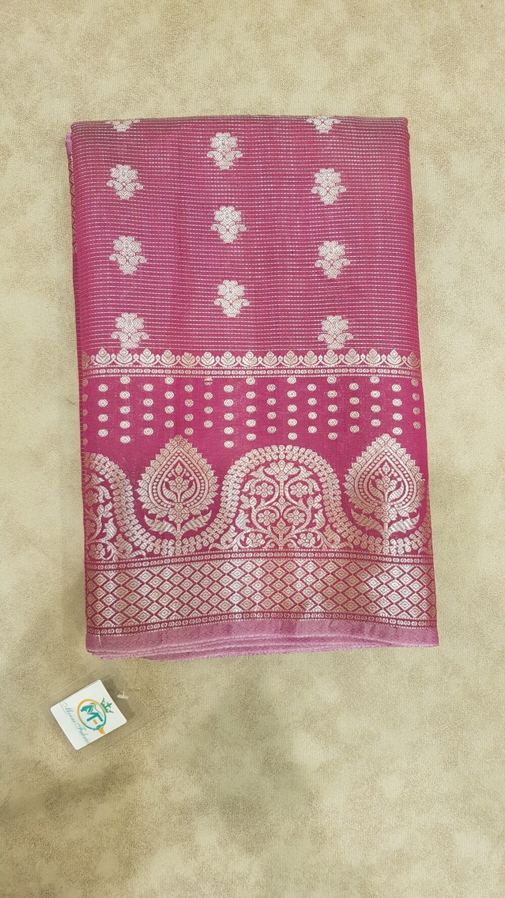 MOINI FABRICS - Banarasi Raw Silk Buti Saree. - Image 6