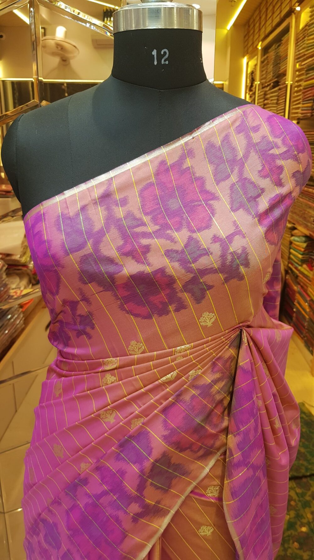 MOINI FABRICS - Banarasi Katan Buti Digital Print Saree. - Image 2