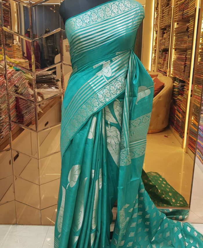 MOINI FABRICS - Banarasi Raw Mango Silk Saree.