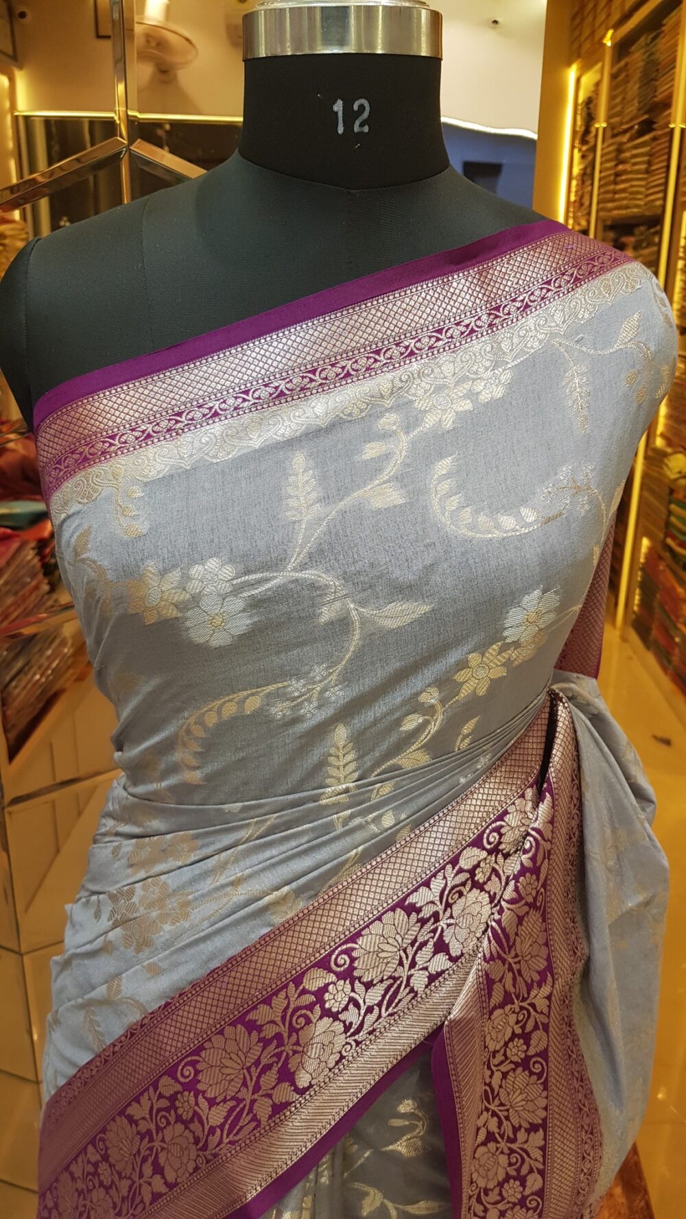 MOINI FABRICS - Banarasi Katan Dupion Saree. - Image 2